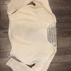 Small cream colored crop topped sweater!